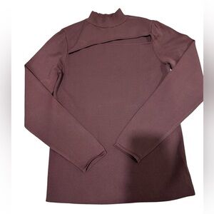 Chocolate Brown Long Sleeve Peep Hole sweater